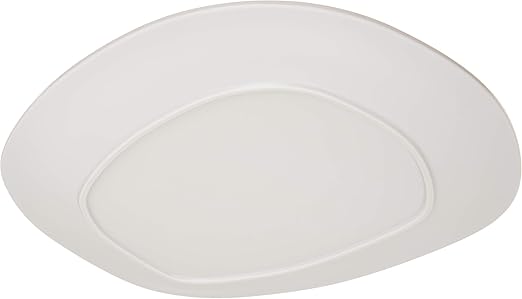 Carlisle FoodService Products Ridge Resuable Plastic Platter Oblong Platter for Home and Restaurant, Melamine, 13 Inches, Cement, (Pack of 6)