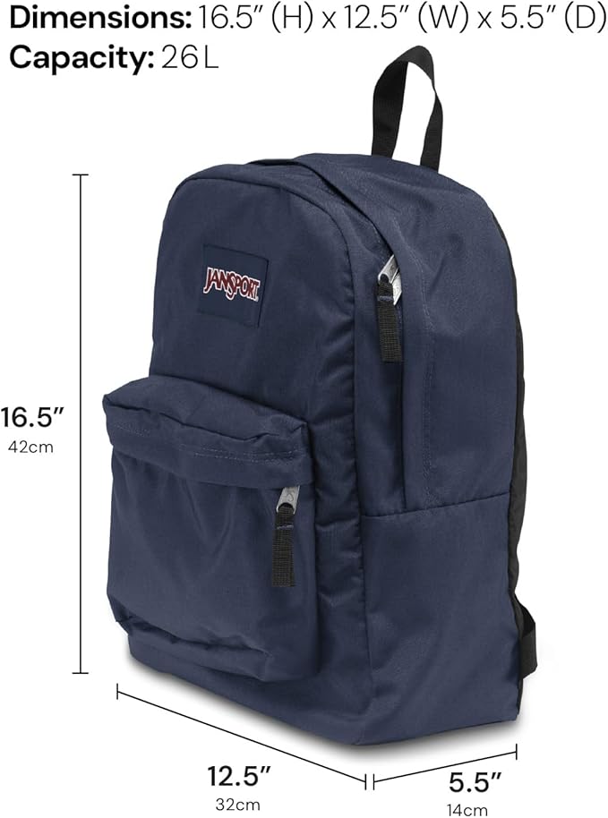JanSport SuperBreak One Backpack - Durable, Lightweight Bag with 1 Main Compartment, Front Utility Pocket with Built-in Organizer, Premium Backpack, Fluttering Fields