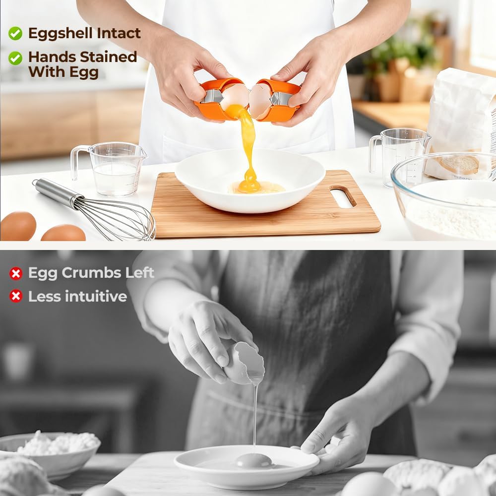 Egg Shell Opener, 2026 Upgrade Egg Peeler, Stainless Steel Egg Slicer for Hard Boiled Eggs, Egg Peeling Tool, Hard Boiled Egg Peeler, Egg Shell Cutter for Boiled Egg (Mix 3PCS)