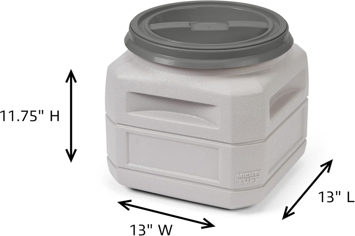 Mighty Tuff Airtight Dog Food Storage Container – 6 Gal, up to 24 lb Capacity – Cat and Dog Food Container with Twist Lid & Handles – BPA-Free, Made in USA