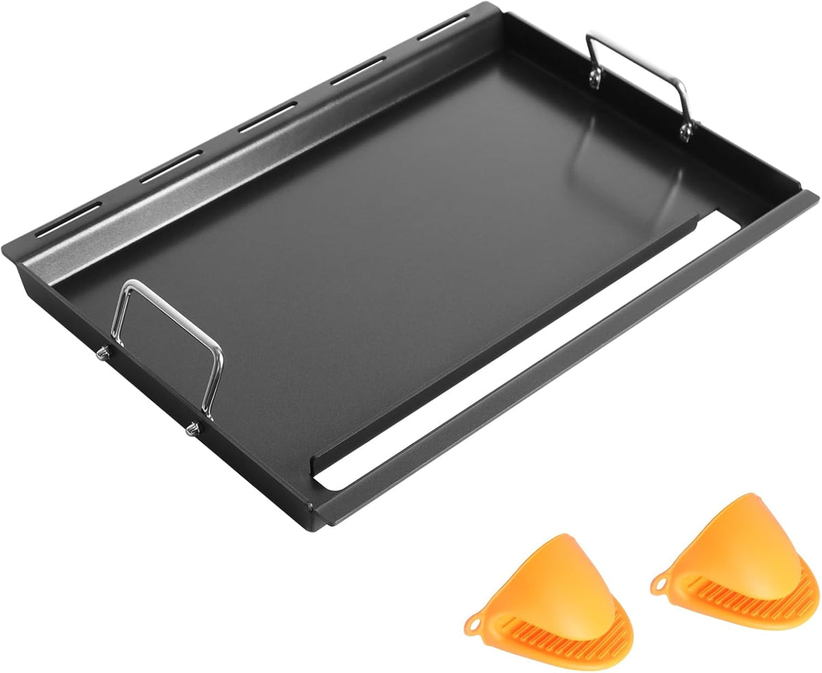 6787 Full-Size Griddle Inserts with Handles for Weber Spirit I & II 300 Series Grills Nonstick Flat Top Griddle for Weber Spirit E-310 E-320 S-310 S-320 Spirit II E-310 S-310 E-320 S-320 Series