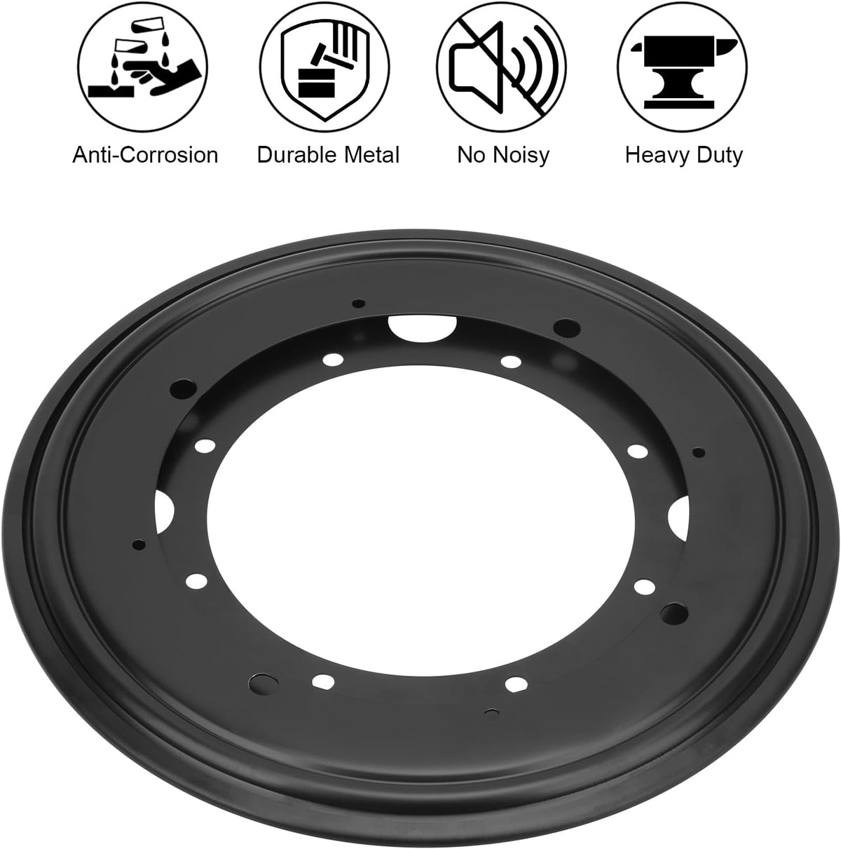 9" Round Lazy Susan Turntable Bearing Plate 5/16" Thick, Rotating Swivel Plate with 750 lb Load Capacity, Turntable Base for Table, Serving Tray, Kitchen