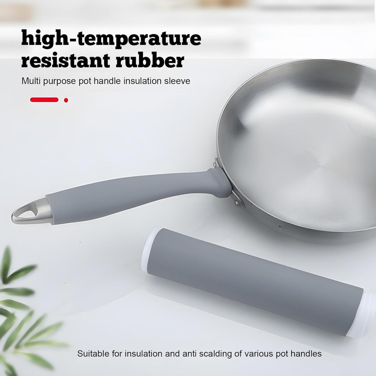 Upgraded Silicone Pan Handle Sleeve - Heat-Resistant&Non-Slip Cast Iron Handle Cover for Pots and Pans - Multipurpose Kitchen Protection(2pcs Medium)