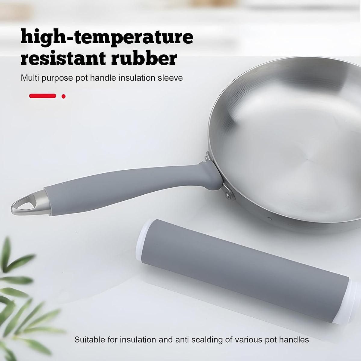 Upgraded Silicone Pan Handle Sleeve - Heat-Resistant&Non-Slip Cast Iron Handle Cover for Pots and Pans - Multipurpose Kitchen Protection(2pcs Small)