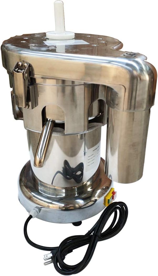 110V 750W Electric Stainless Steel Vegetable & Fruit Juice Maker Squeezer Centrifugal Juicer Machine Commercial Juice Press Machine 5-10 kg/min Juice Amount