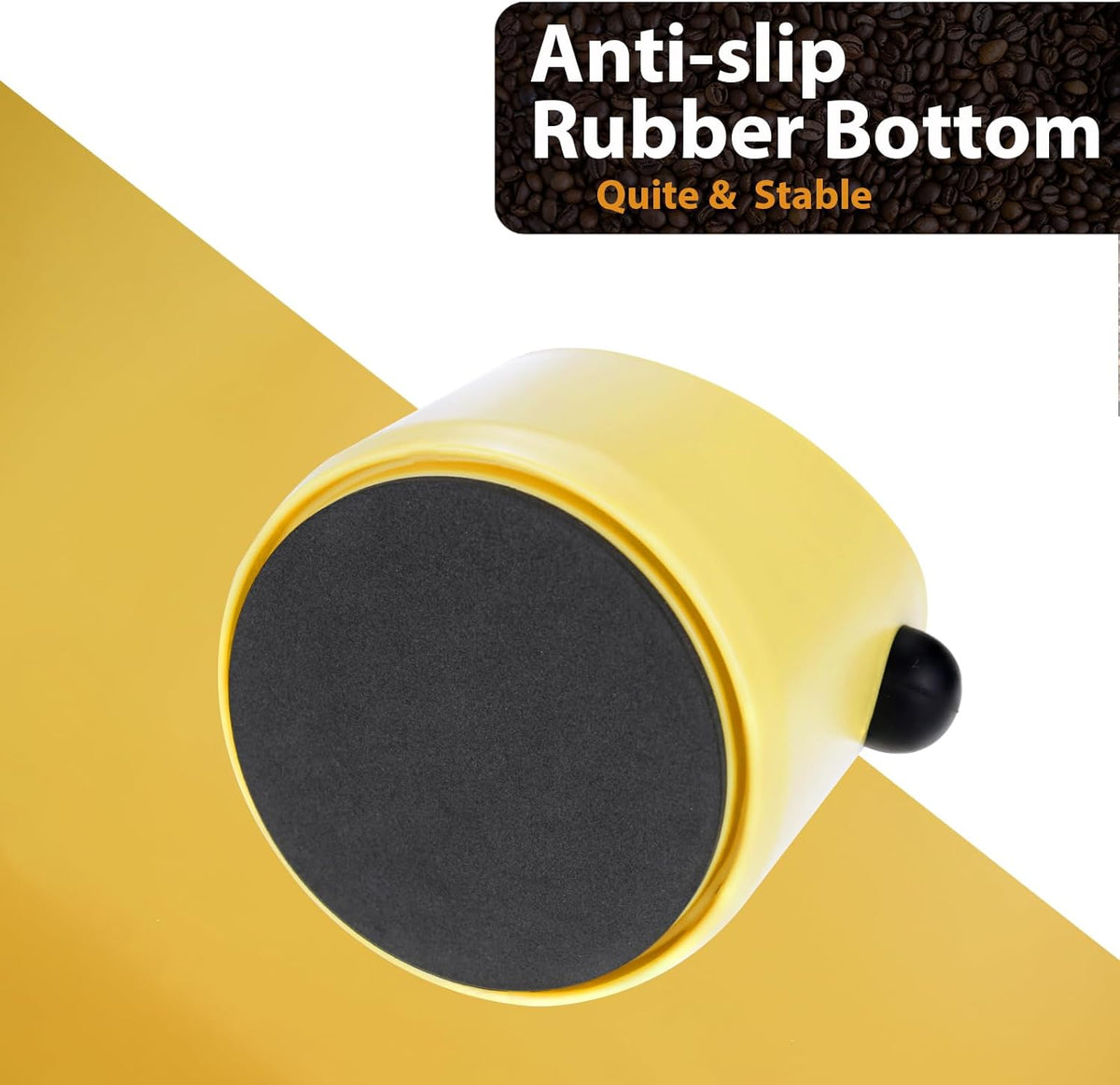 Espresso Knock Box, 4.3 Inch Shock-Absorbent Durable Barista Style Coffee Knock Box With Removable Knock Bar and Non-Slip Base for Espresso Maker Accessories, Easy to Clean- Khaki