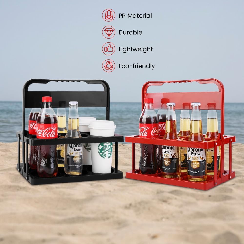 Portable Drink Carrier Suitable for Doordash Accessories Grubhub Postmates Drivers, Reusable Cup Holder Carrier with Handle,Perfect for Plastic Drink Holder take Out Cup Carriers for delivery