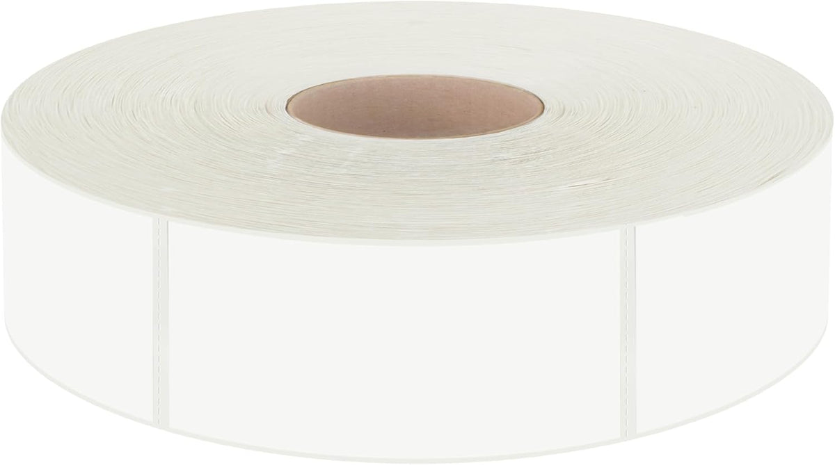500 Removable Blank Food Labels, Water/Oil/Tear Resistant with Perforation Line for Freezer Food Containers Jars Pantry Organization (Each Measures 1” x 2”)