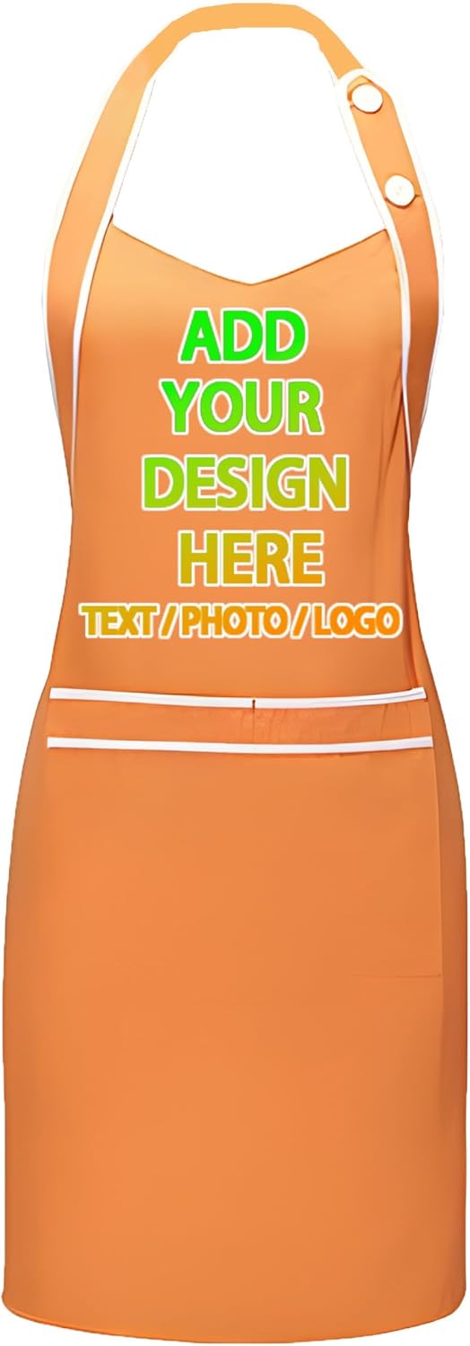 Personalized Custom Aprons Custom Adjustable Kitchen Cooking Aprons Hair Stylist Cafe Work Aprons For Men And Women