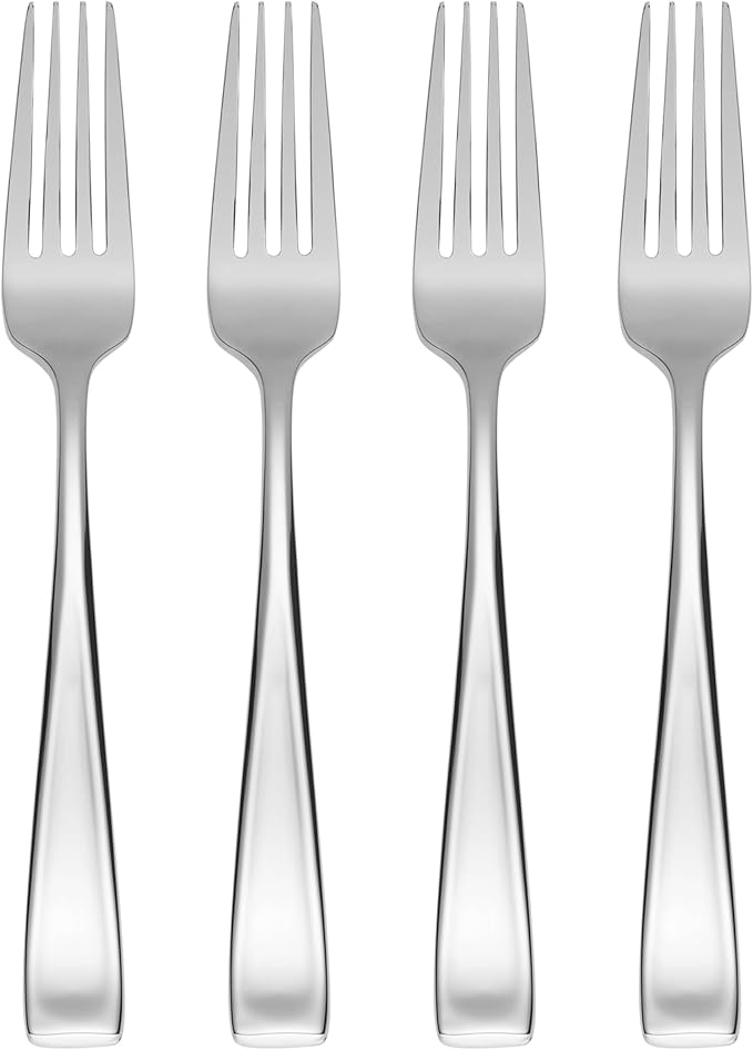 Oneida Moda Dinner Forks, Set of 4,Silver,Dinner Forks, Set of 4