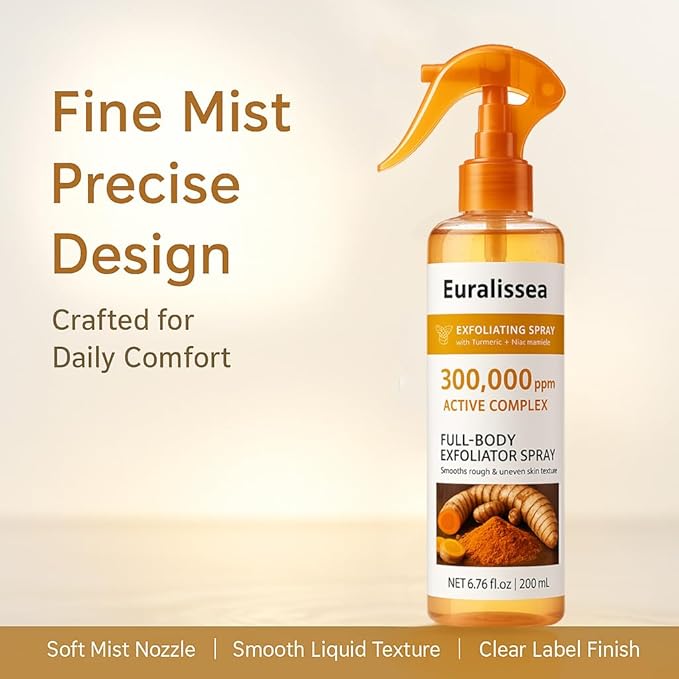 Peel Shot Body & Face Turmeric Mist – Botanical Skin Comfort Spray for Smooth and Supple Feel 200mL