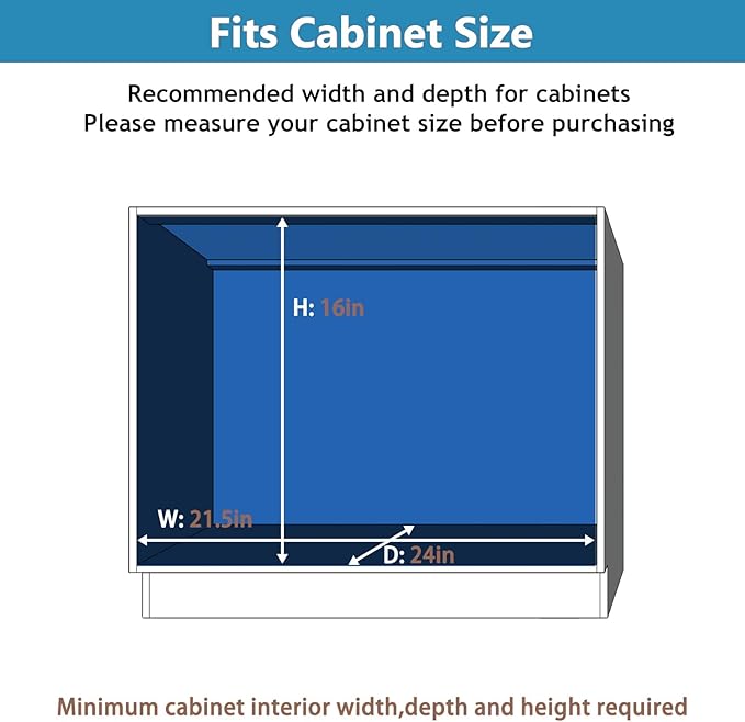 LOVMOR 2 Tier Individual Pull Out Cabinet Organizer 19½" W x 21½" D, Slide Out Kitchen Cabinet Storage Sliding Shelves