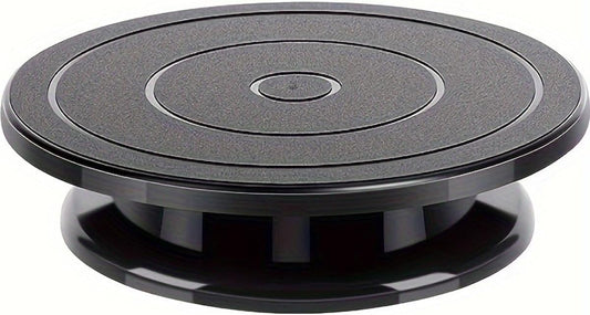 11 Inch Rotating Cake Turntable, Cake Stand Smoothly Revolving Cake Spinner Stand Cake Decorating Kit Display Stand Baking Tools Accessories Supplies for Cookies Cupcake (Black)