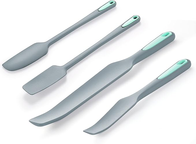 To encounter Silicone Spatula Set, Rubber Blender Spatula, Jar Spatula for Baking Mixing and Stirring, Nonstick, Heat Resistant and Dishwasher Safe, Set of 4