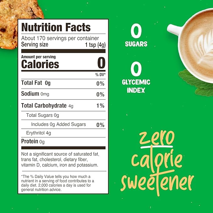 Pyure Organic Stevia Blend | Granulated Sugar Substitute with Zero Calories & Carbs | Keto, Diabetic & Vegan Friendly | Sugary Taste Alternative | USDA Organic, Non-GMO | Good For Baking | 1.5lb (24oz)