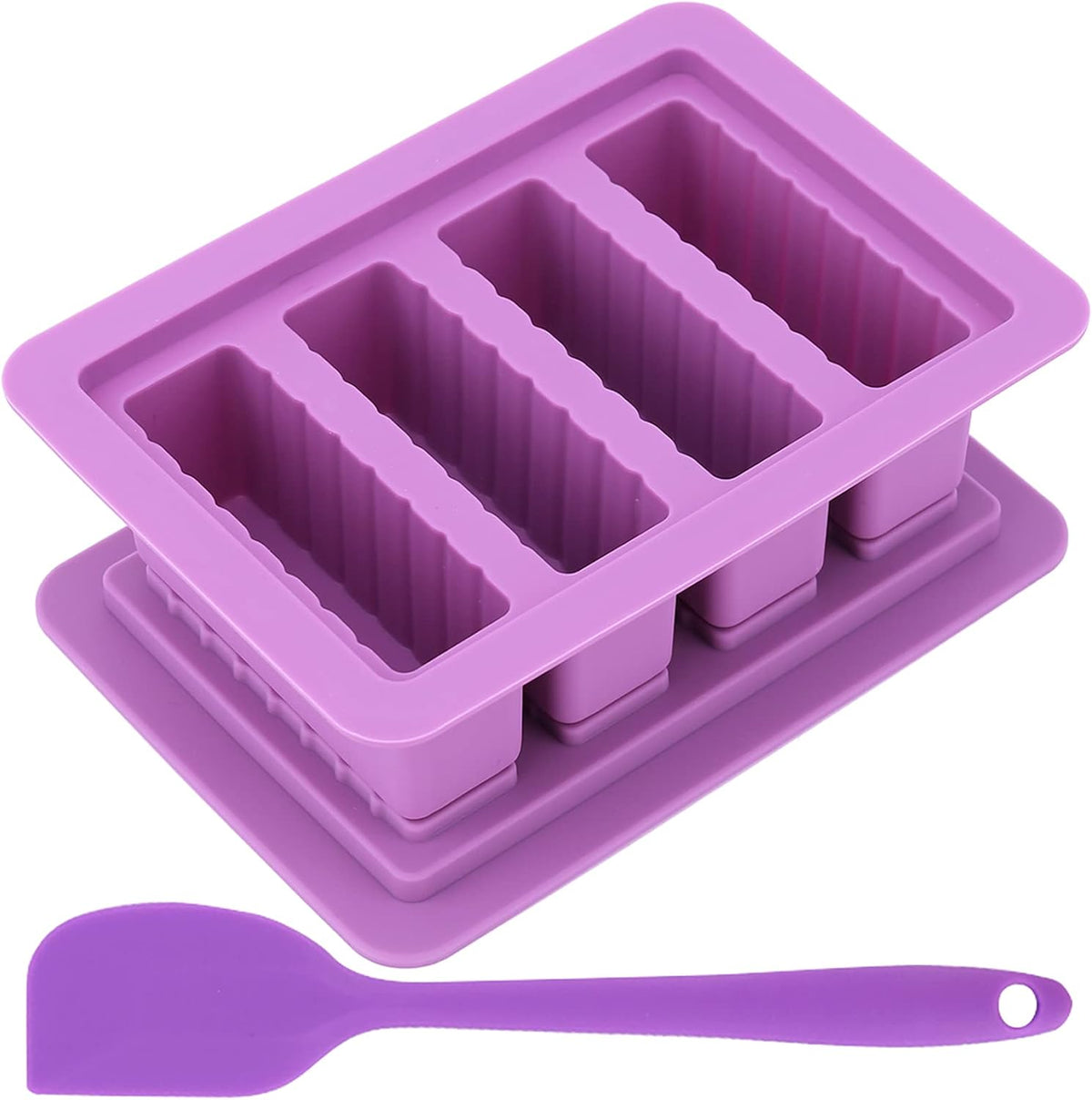 KeFanta Silicone Butter Mold, Butter Molds Tray with Lid,Large Butter Maker with Food Grade Silicone Spatulas,Rectangle Container for Brownies,Homemade Butter,Herbed,Garlic Butter