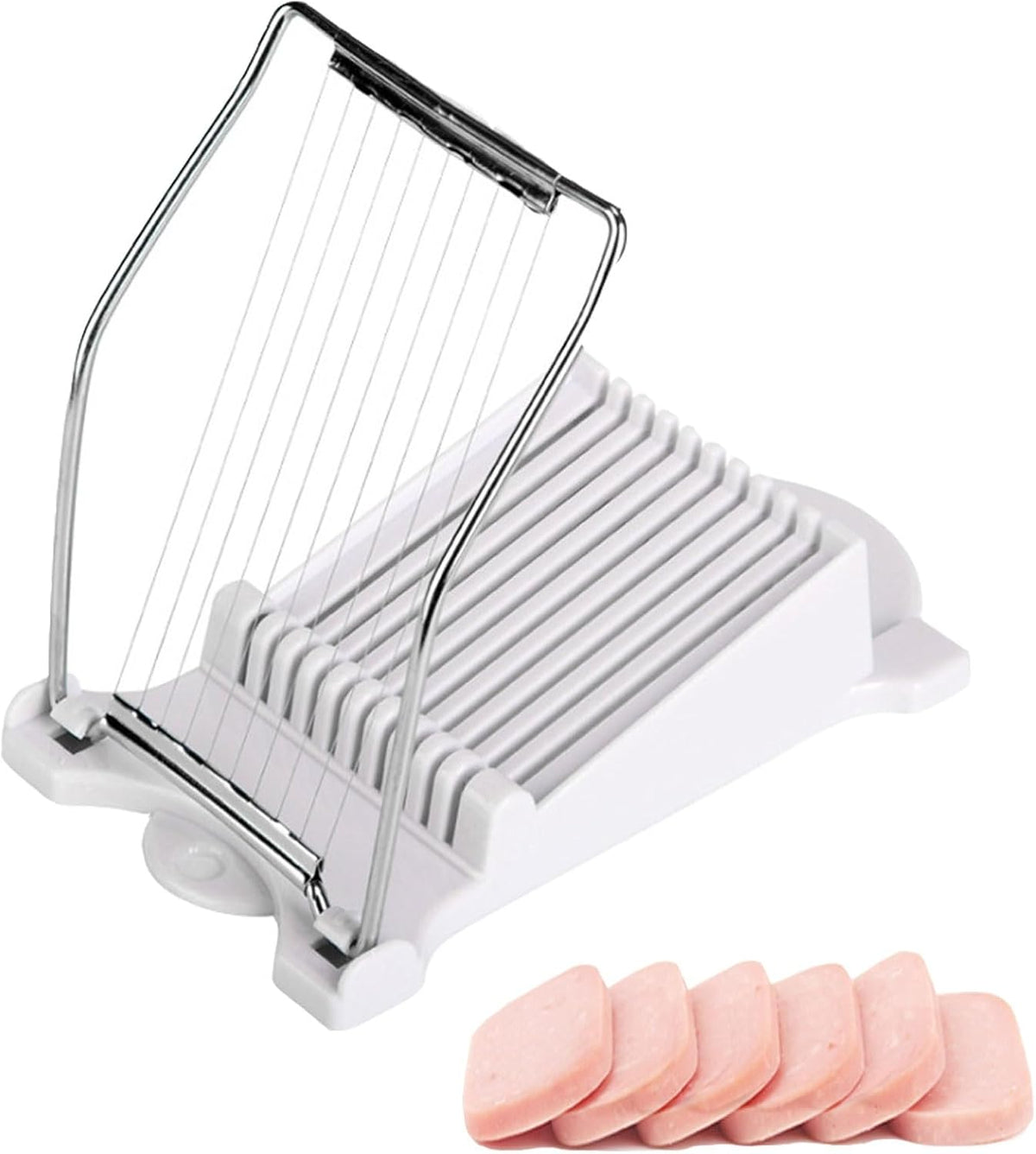 Generic Manual Fruit, Vegetable, Meat, Egg, Cheese, Bread Slicer, Stainless Steel Wires, Cutter, Strawberry Slicer, ABS+304 Stainless Steel, Dishwasher Safe