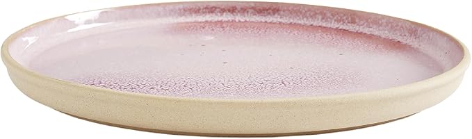 Portmeirion Minerals 10.5" Dinner Plate, Rose Quartz - Modern Stoneware Plate, Artisan-Crafted with Gentle Curves, Durable & Stylish for Dining, Microwave & Dishwasher Safe - Made in Portugal
