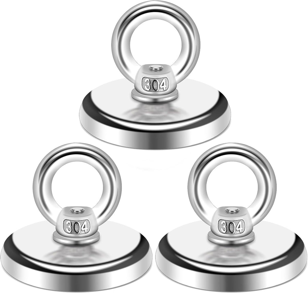 Magnetic Hooks, 100 LB（45KG） Heavy Duty Magnetic Hooks with Countersunk Hole Eyebolt, Perfect for Home, Kitchen, Workplace, Office and Garage, Pack of 10 Brand