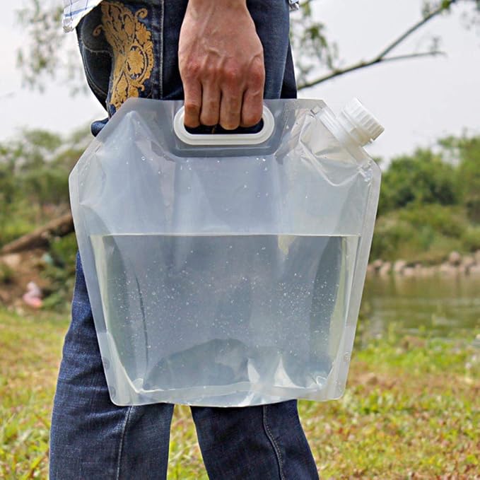 SUPANT Collapsible Emergency Water Jug Container Bag, Freezable, BPA Free Plastic Water Carrier Tank, Outdoor Folding Water Bag for Sport Camping Riding Mountaineer Backoacking, Food Grade