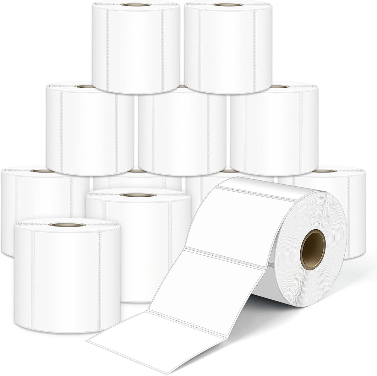L LIKED 3" x 2" Direct Thermal Labels, Permanent Adhesive Barcode Shipping Stickers & Compatible with Rollo, Zebra and Other Desktop Printers (12 Rolls, 8400 Labels)