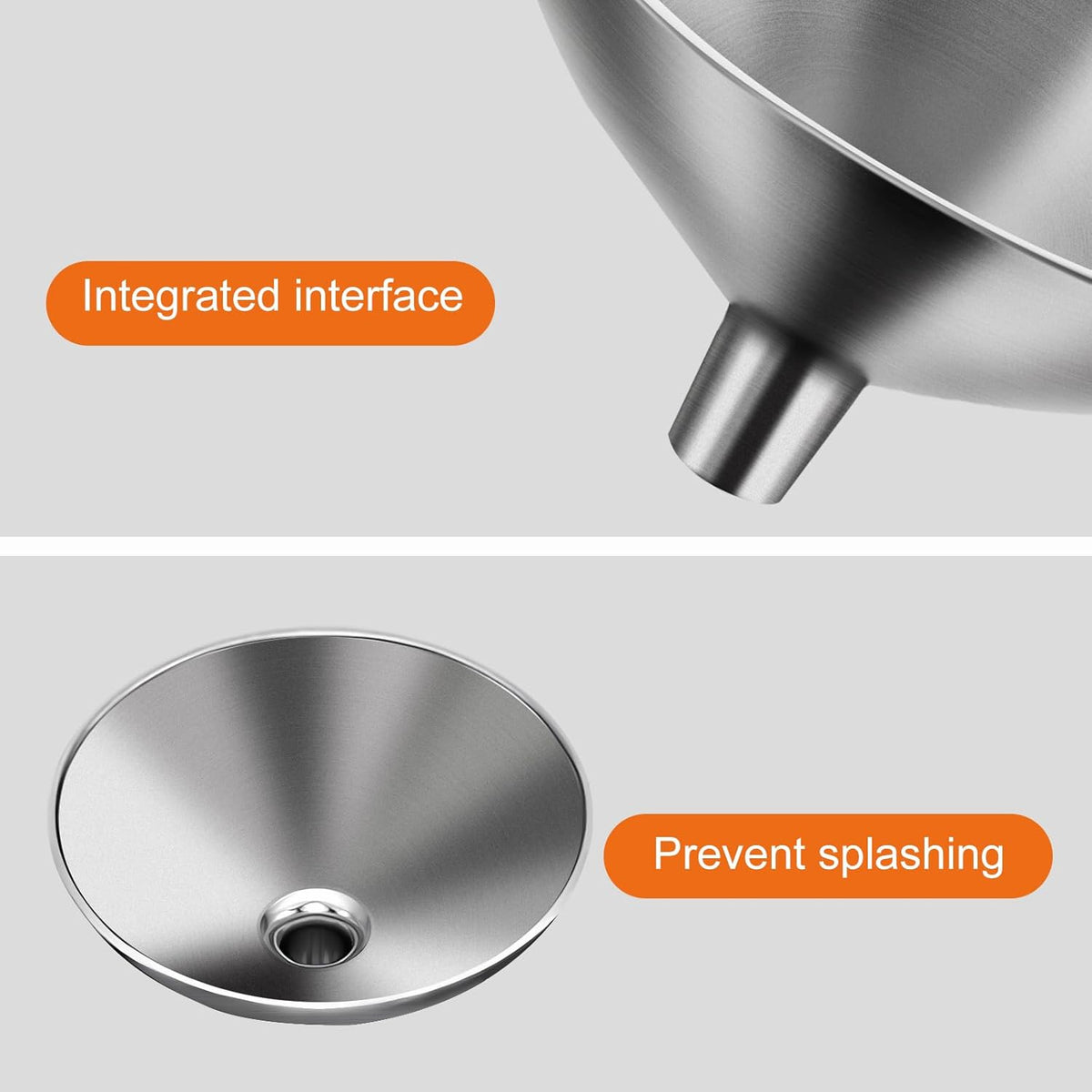 Small Funnel Set of 2, Stainless Steel Mini Funnel for Essential Oil Transfer, Kitchen Use