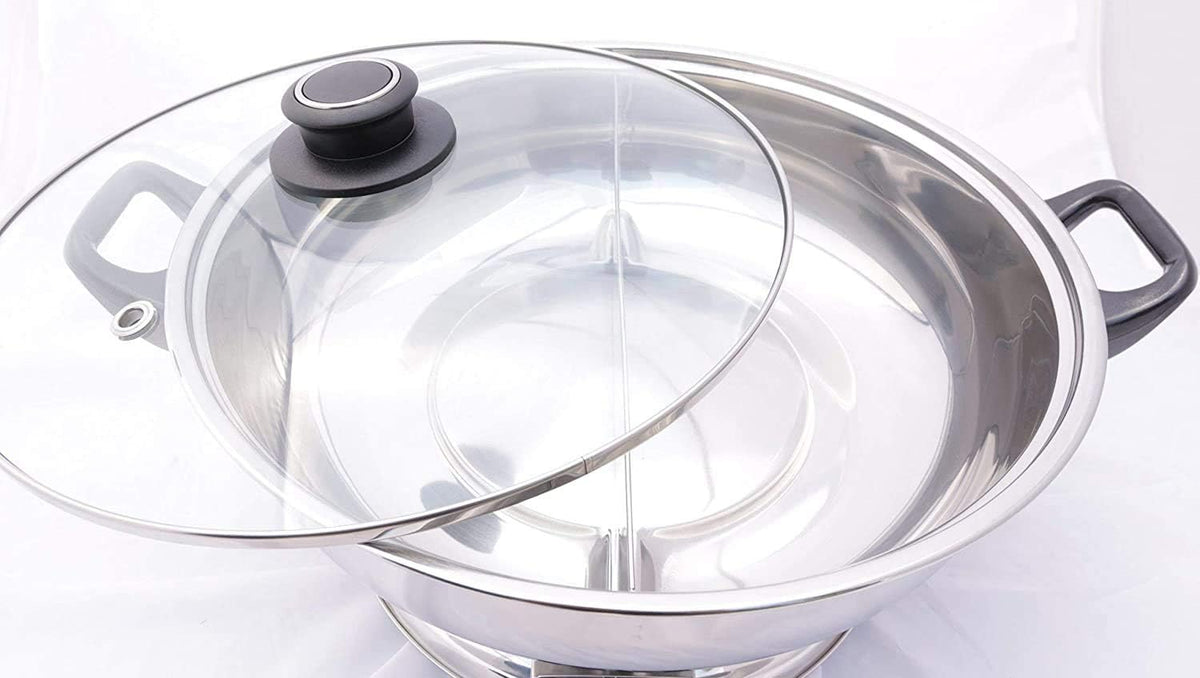 Sonya 5L Electric Dual-Sided Shabu Shabu & Mongolian Hot Pot – Stainless Steel, Large Capacity for Family Meals & Hot Pot Parties