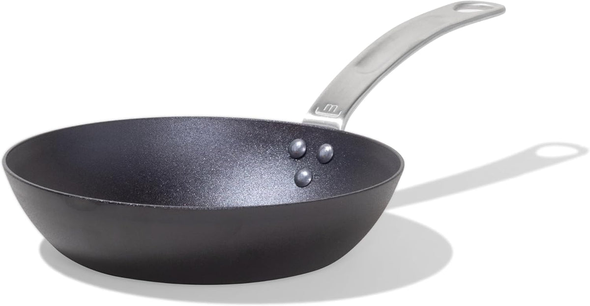 Made In Cookware - Seasoned 8" Carbon Steel Frying Pan - (Like Cast Iron, but Better) - Professional Cookware - Crafted in Sweden - Induction Compatible