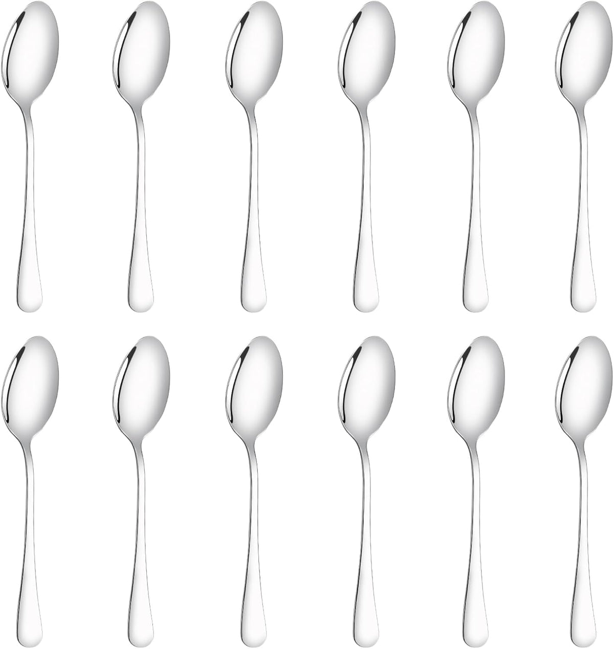 12 Pcs Dinner Spoons Set 7.32" Premium Food Grade Stainless Steel Spoons Mirror Finish & Dishwasher Safe,Use for Home,Restaurant