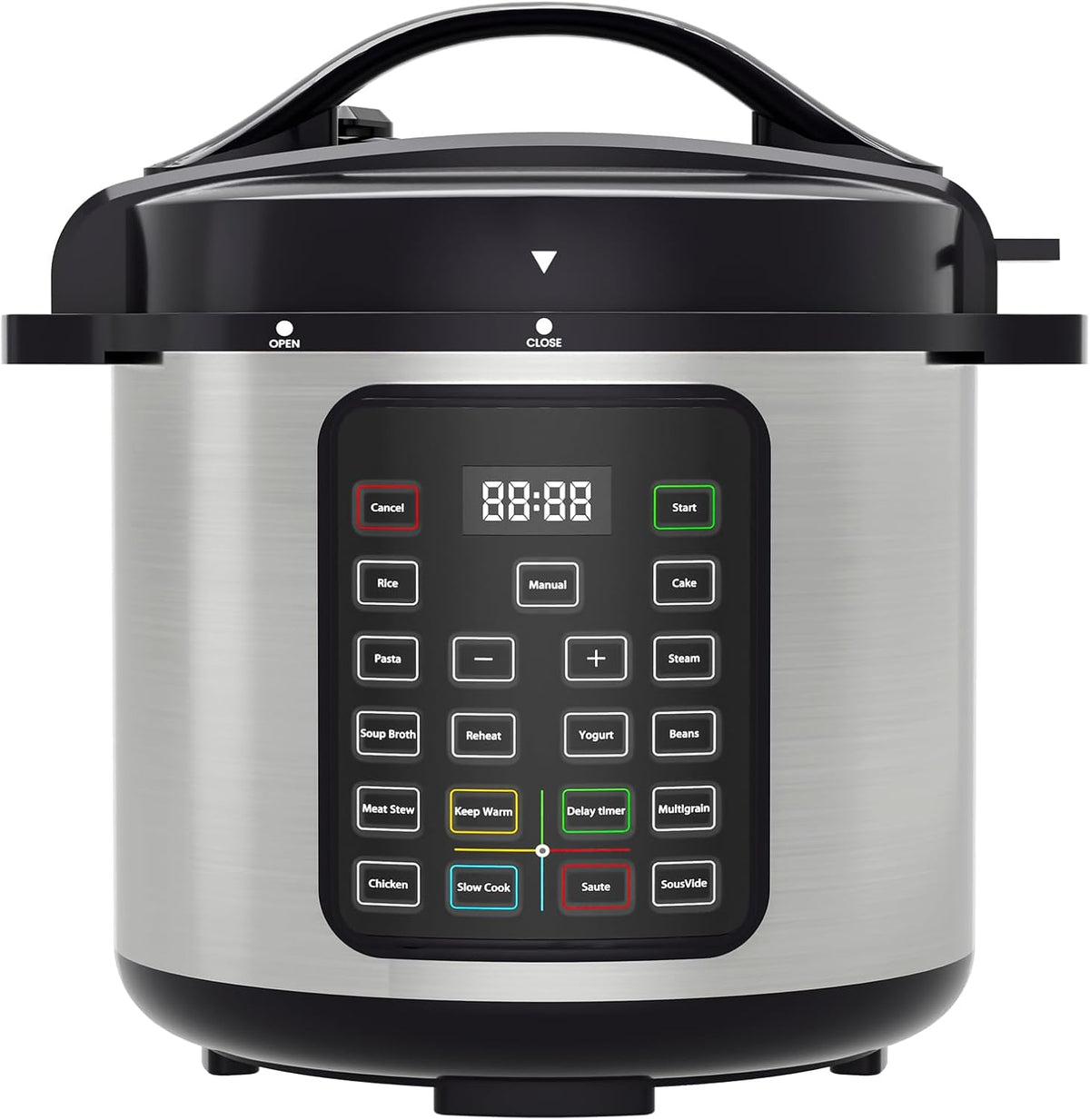 OLIXIS Electric Pressure Cooker 8 Quart Stainless Steel Multi Cooker Electric for Pressure 16-in-1 Rice, Steamer, Yogurt Maker, Slow Cook,Meat Stew, Cake, Saute, Multigrain
