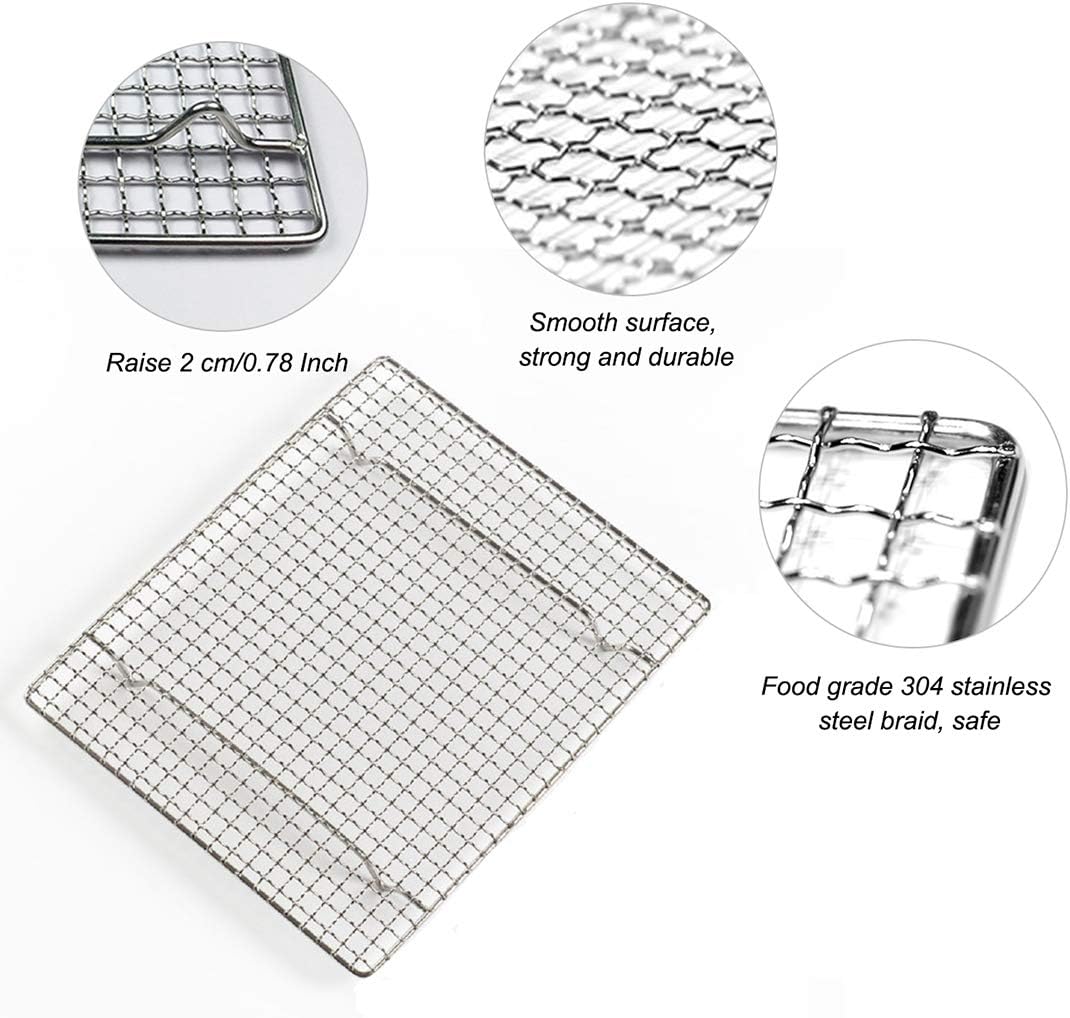 100% Stainless Steel Wire Cooling Rack Heavy Duty Roasting Rack for Baking Cooking Roasting Grilling