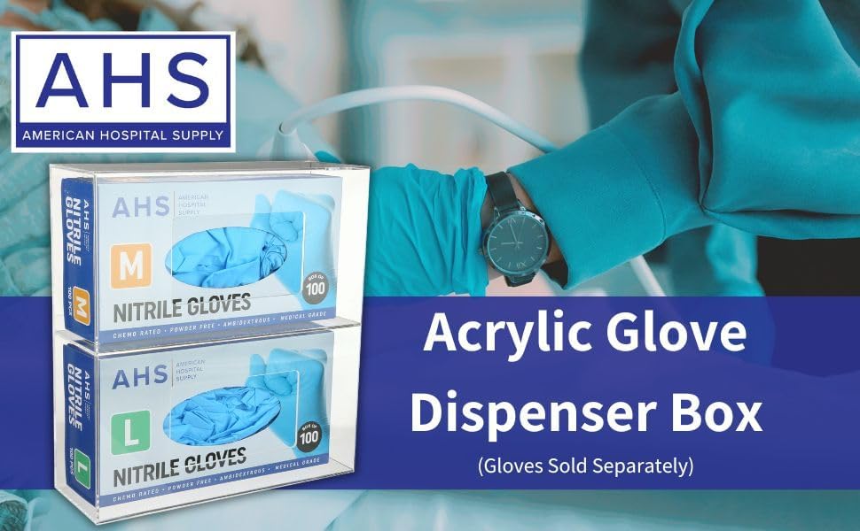 AMERICAN HOSPITAL SUPPLY Wall-Mount Glove Dispenser | Clear Acrylic Glove Box Holder with Individual Compartments | Single-Layer | 9.95 x 5.25 x 3.3 in | Gloves Sold Separately