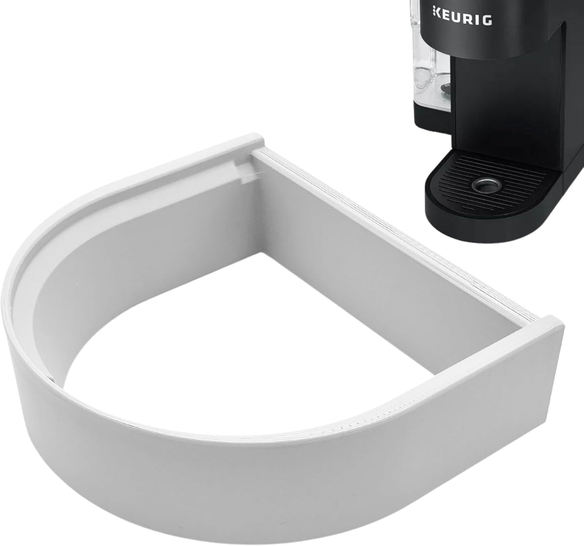 Drip Tray Mug/Cup Riser Made for the Keurig to Reduce Splashes - Riser Only (White, K-Slim 1.25 inches Tall)