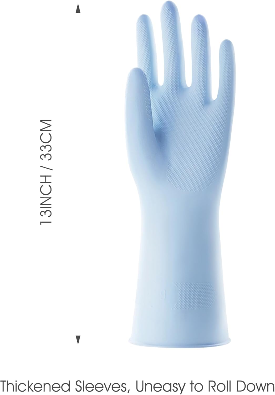 COOLJOB 2 Pairs Thickened Rubber Gloves with Cotton Lining & Non-slip Grip, Colorful Household Long Lasting Dishwashing Gloves for Kitchen & Bathroom Cleaning, Orange & Blue, Medium
