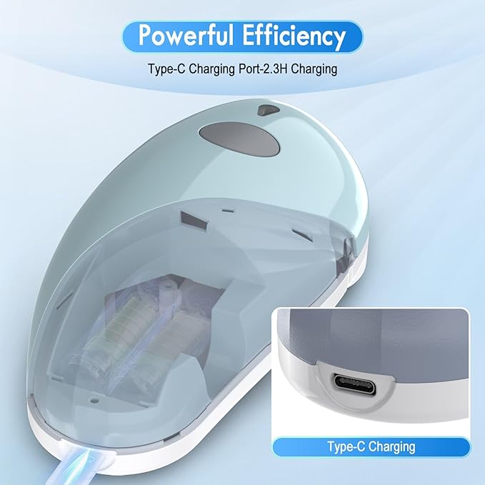 HuiJuKeJi Electric Can Opener, Rechargeable Automatic Can Opener for Seniors with Arthritis, One-Touch Hands-Free Can Opener for Almost Can Sizes, Smooth Edge & Food-Safe Kitchen Gadgets-Blue