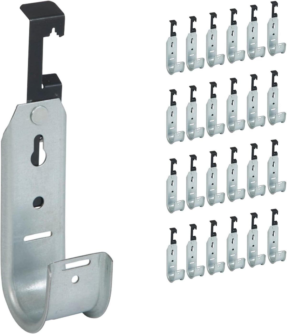 ICC Batwing J Hook 1 5/16” Without Retainer Clip - Galvanized Steel Cable Management Hooks for Hanging Cable to Hanger Wire and Threaded Rod - Rust-Resistant, EIA and TIA Compliant, 1 5/16 in 25 Pack