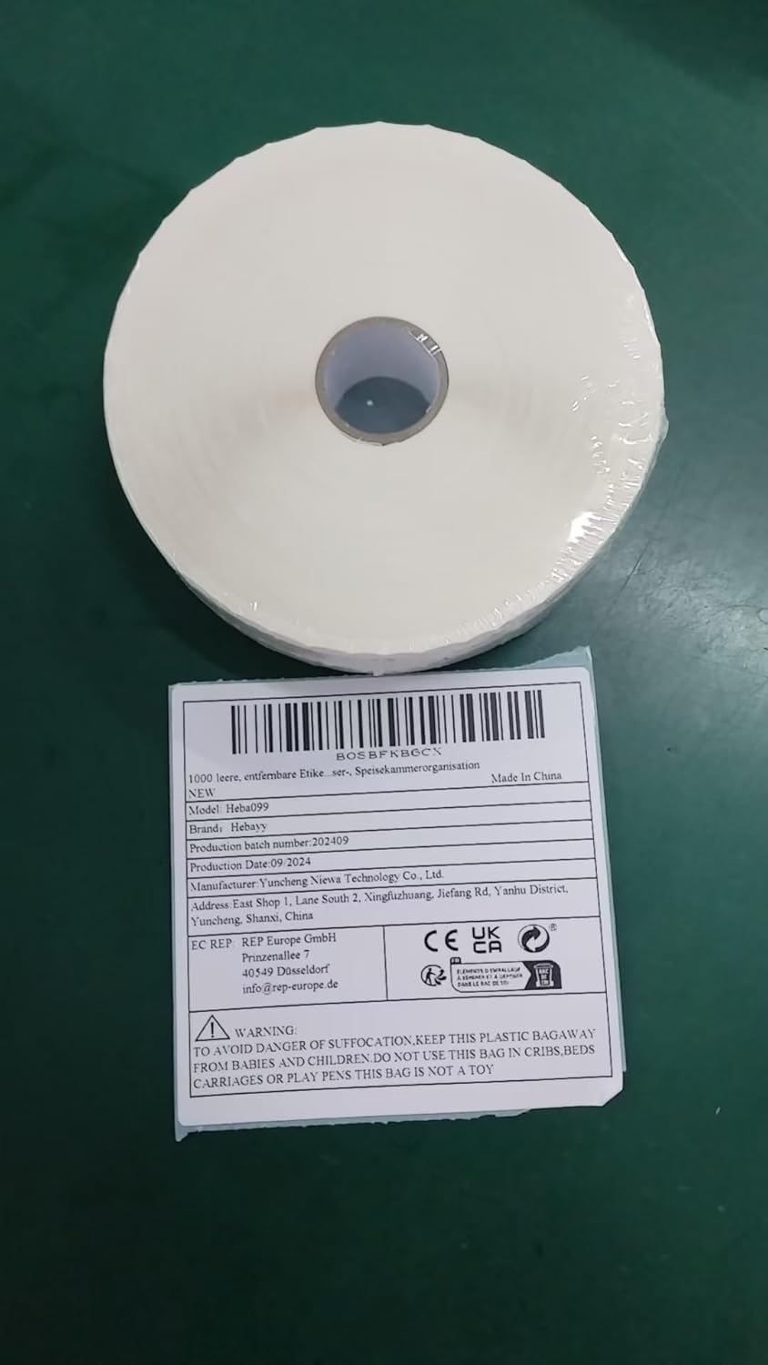 1000 Blank Removable Freezer Labels Water Oil Resistant with Perforation Line for Food Containers Jars Pantry Organization (Each Measures 1” x 3”)