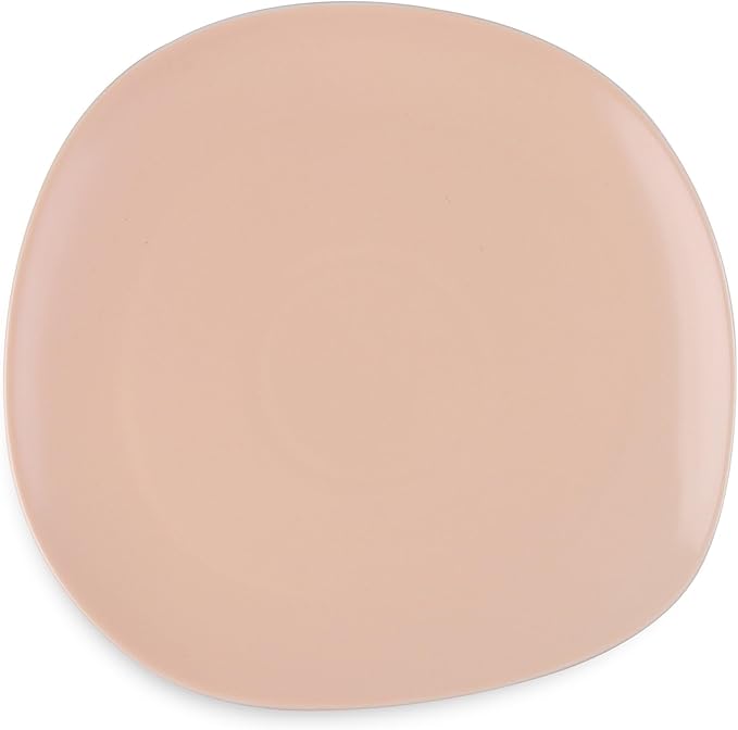 Stone lain Delilah Dinner Plate 6-Piece Dish Set, Porcelain, Pastel Orange