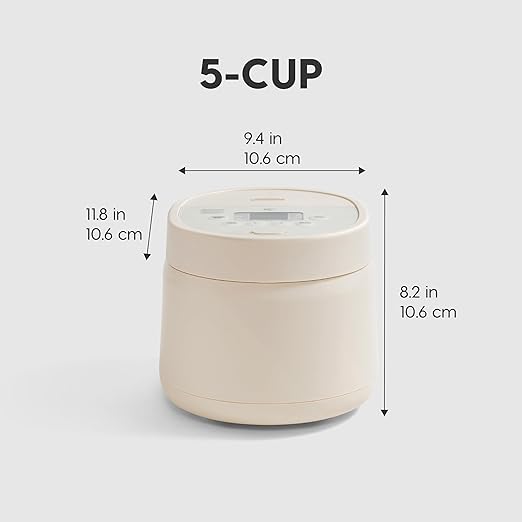 IRIS USA Micom Japanese Rice Cooker, 5-Cup Uncooked/10-Cup Cooked, Fuzzy Logic Kitchen Appliance with Recipe Presets, Slow Cooker, Steamer, Hot Pot & Warming Function, Compact & Portable for Healthy Meal Prep