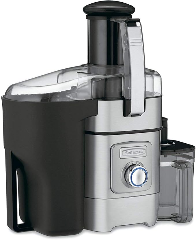 Cuisinart Juicer Machine, Die-Cast Juice Extractor for Vegetables, Lemons, Oranges & More, CJE-1000P1,Silver/Black, 15.35" x 11.8" x 19.01"