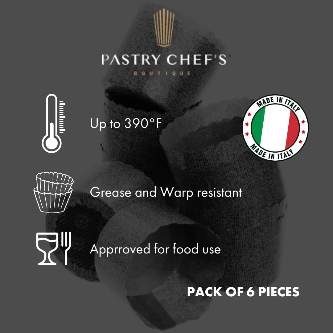 Pastry Chef's Boutique Thin Panettone Paper Pan Mold - Large 1 Kg - 6-5/8" x 4-5/16" - Pack of 6