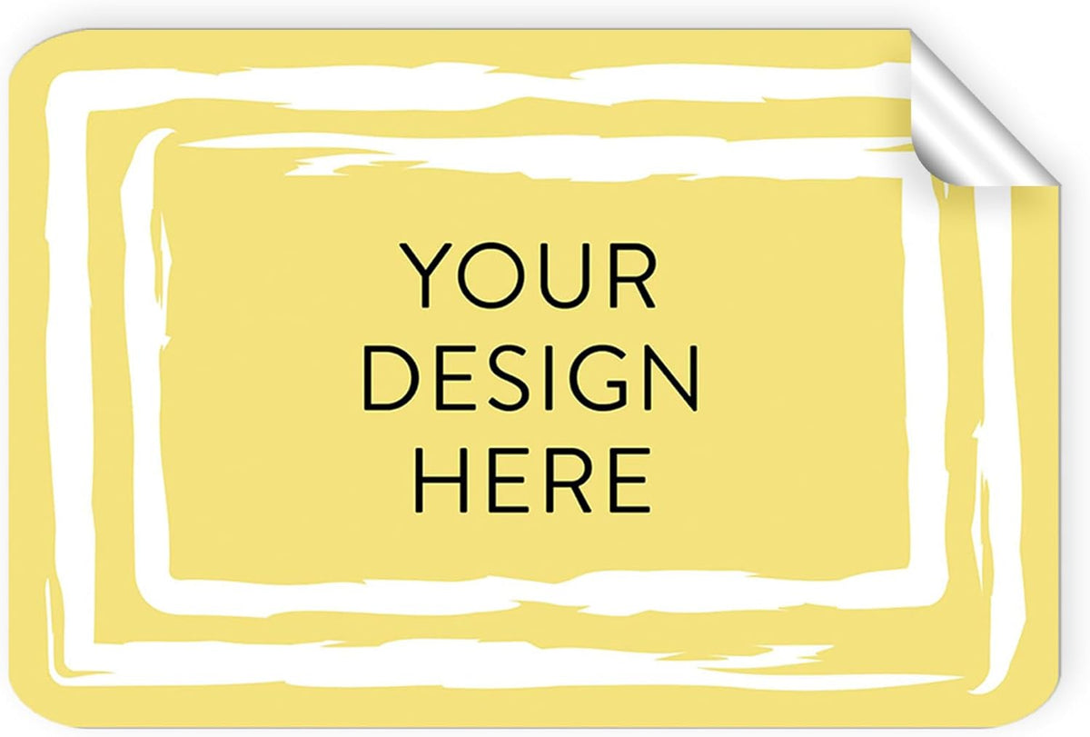5-1000 Custom Vinyl Stickers - Upload Your own Image, Text, Design, Logo - Personalized Logo Labels for Handmade, Packaging, Bottle, Jars, Candle, Brand Stickers (Lemon Swirls, 4x2)