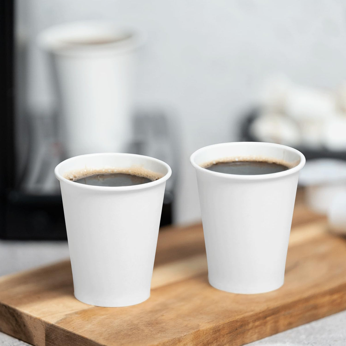 Karat 6 oz Paper Coffee Cup [1,000 ct] White Small Disposable Cup for Hot/ Cold Drinks and Beverages (C-K506W)