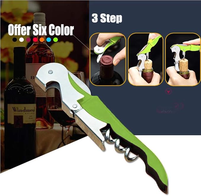 Professional Waiter Corkscrew Wine Openers Set (4 PCS),Upgraded With Heavy Duty Stainless Steel Hinges Wine Key for Restaurant Waiters, Sommelier, Bartenders