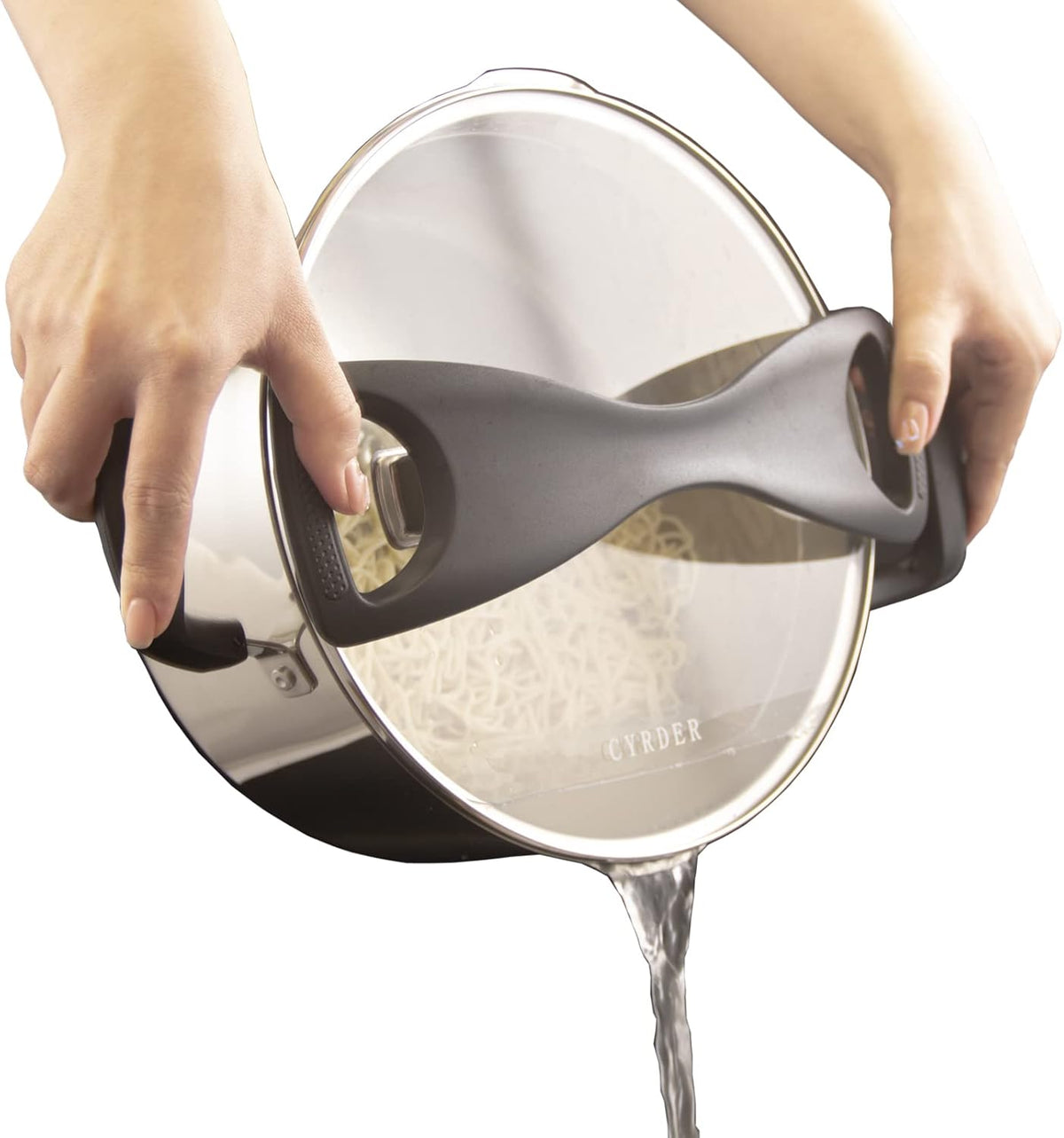 Stainless Steel Pasta Pot, Dutch Oven, Induction Pasta Pot with Strainer Lid, Stock Pot/Soup Pot, Easy Cleanup Stylish Cookware, Dishwasher Safe, 5 Quart