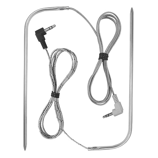 Replacement Meat Probes for Traeger Wood Pellet Grill, 2 Pack High-Temperature BBQ Waterproof Digital Thermostat Probe