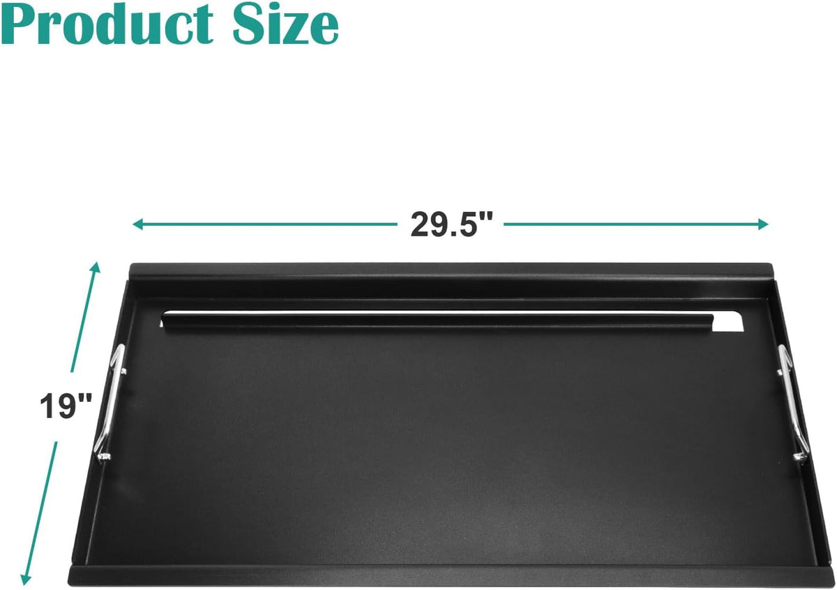 Full Size Griddle for Weber Summit 600 Series, Flat Top Griddle for Summit E/S 640/650/660/670 Gas Grills with a Smoker Box, Replacement Parts for Weber 67552