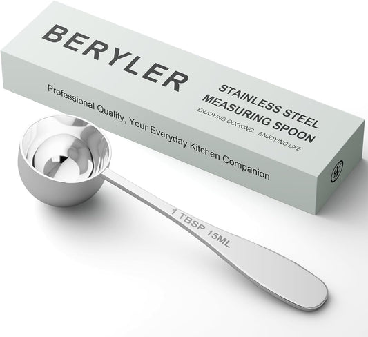 1PCS 1tbsp(3tsp, 15 ml) Single Measuring Spoon, Stainless Steel Individual Teaspoon, Metal Measure Scoop with Gift Box