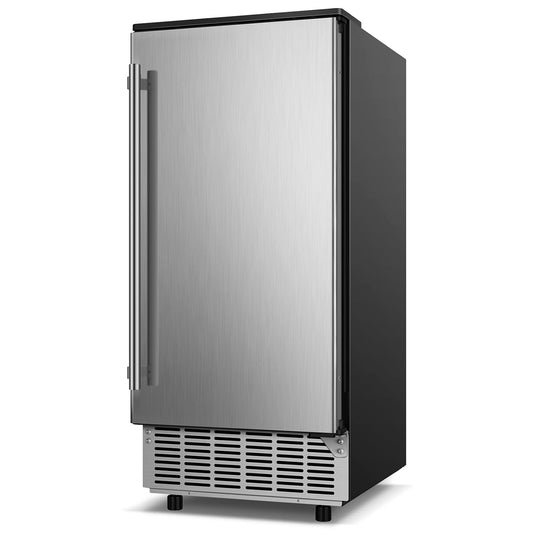 120LBS/24H High Output - Commercial Under Counter Ice Maker with 30LBS Storag e- Reversible Door, Built-in/Freestanding Design, Self-Cleaning & 24H Timer - for Home Bars, Restaurants & Commercial Use