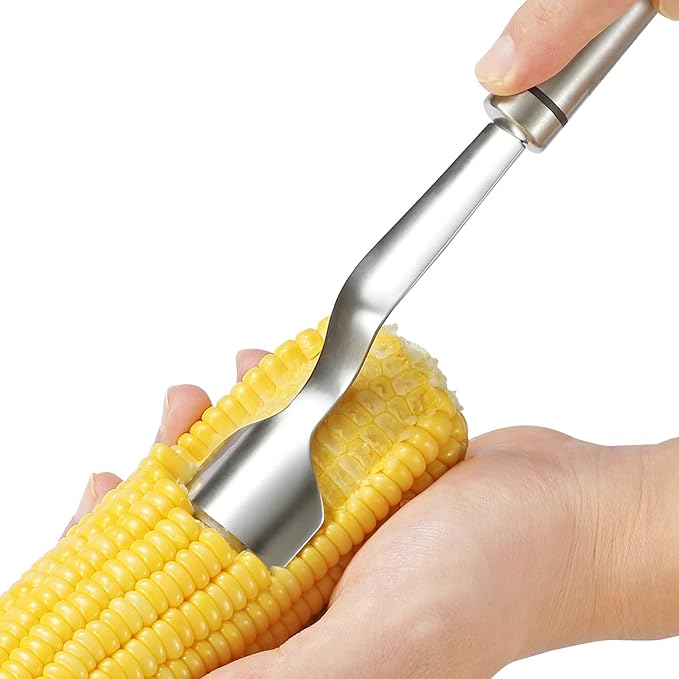 Corn Peeler Corn Cob Remover, Stainless Steel Corn Stripper Tool, Heavy Duty Kitchen Gadget for Removing Corn Kernels from Cobs